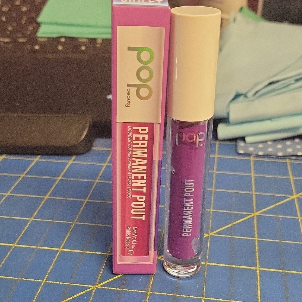 pop beauty Permanent Pout Liquid Lip Colour - OMG Violet 3g New In Box